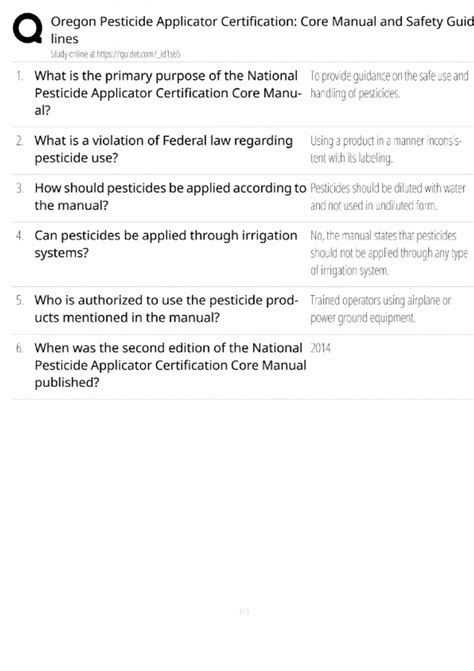 oregon pesticide study guide Kindle Editon