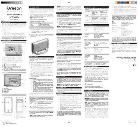 oregon scientific rar601 manual Reader