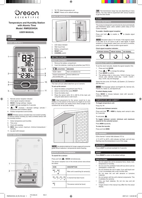 oregon scientific thermo clock rmr203hga manual Doc