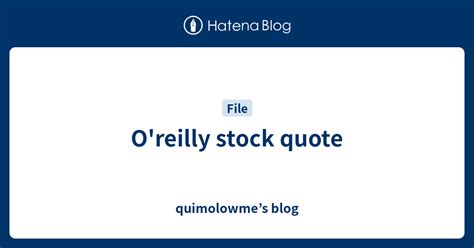 oreillys stock price