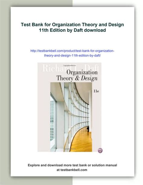 organization theory and design 11th edition pdf Doc