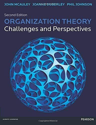 organization theory challenges and perspectives Epub