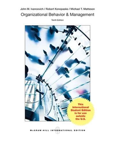 organizational behavior and management 10th edition ivancevich Kindle Editon