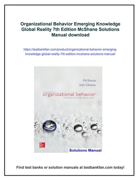 organizational behavior by mcshane 7th edition Kindle Editon