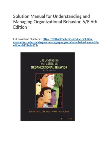 organizational behavior pearson solution manual free Epub