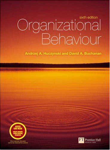 organizational behaviour david buchanan huczynski PDF