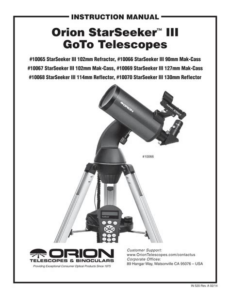 orion 24653 telescopes owners manual Reader