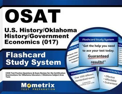 osat u s history or oklahoma history or government or economics 017 flashcard study system ceoe test practice questions Kindle Editon