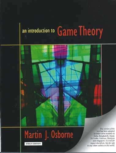 osborne game theory instructor solutions manual PDF