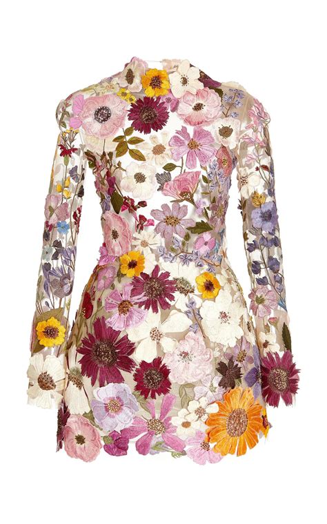 oscar de la renta floral dress