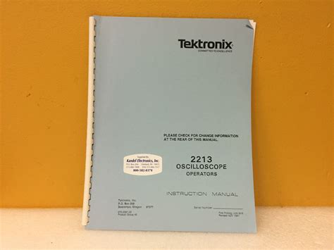 oscilloscope tektronix model 2213 manual Kindle Editon