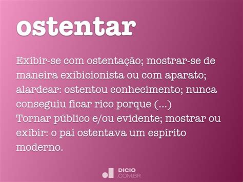 ostentar significado