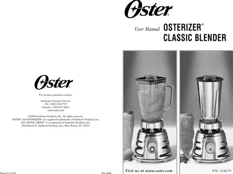 oster 4125 blenders owners manual Reader