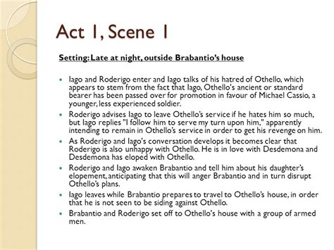 othello act 1 summary