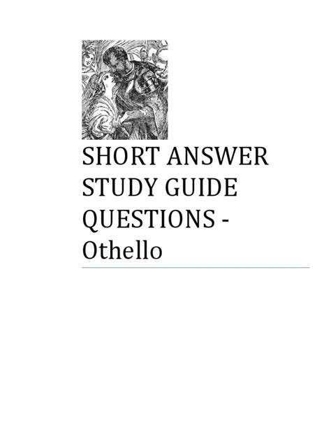 othello study guide questions act 1 Reader