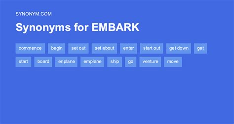 other words for embark