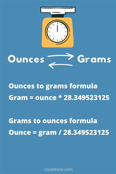 ounce to grams formula