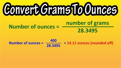 ounces to grams conversion formula