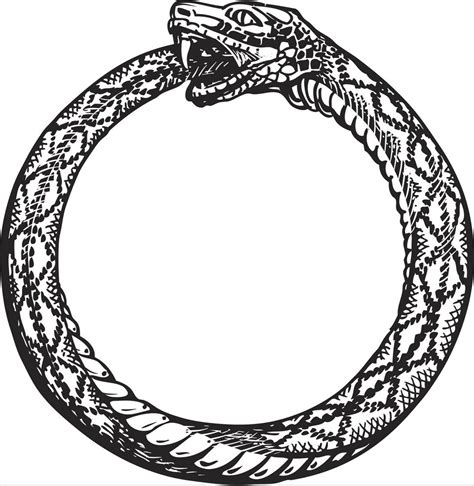 ouroboros snake eating its own tail