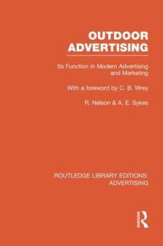 outdoor advertising routledge library editions Reader