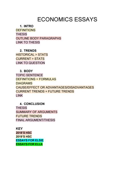 outline for economics paper PDF