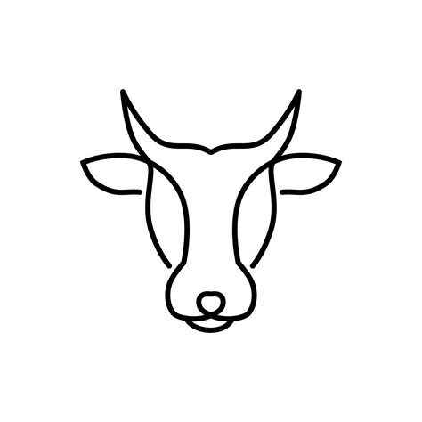 outline of a cow head