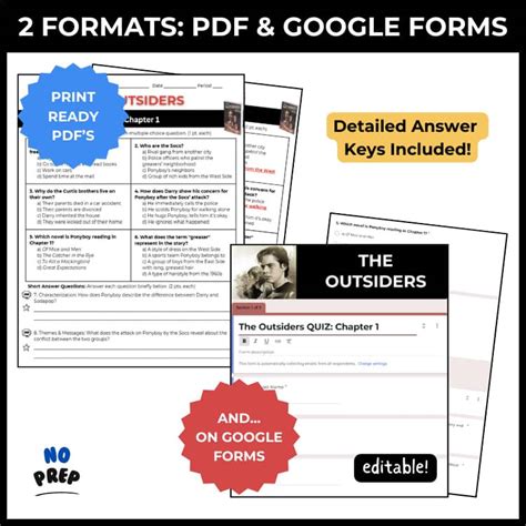 outsiders chapter quizzes printable Reader