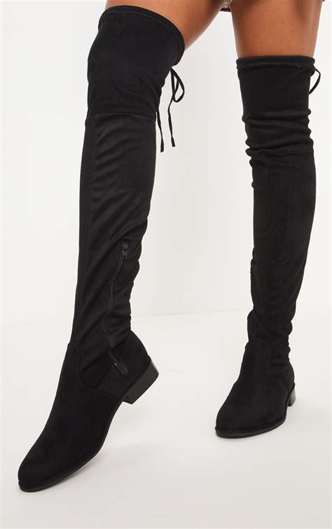 over the knee boots black