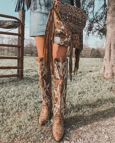 over the knee cowboy boots