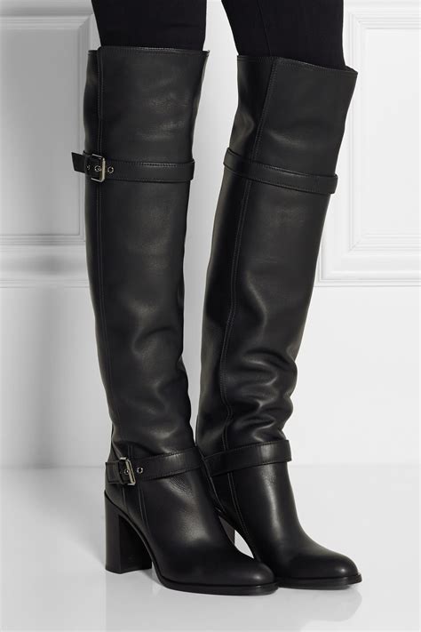 over the knee leather boots