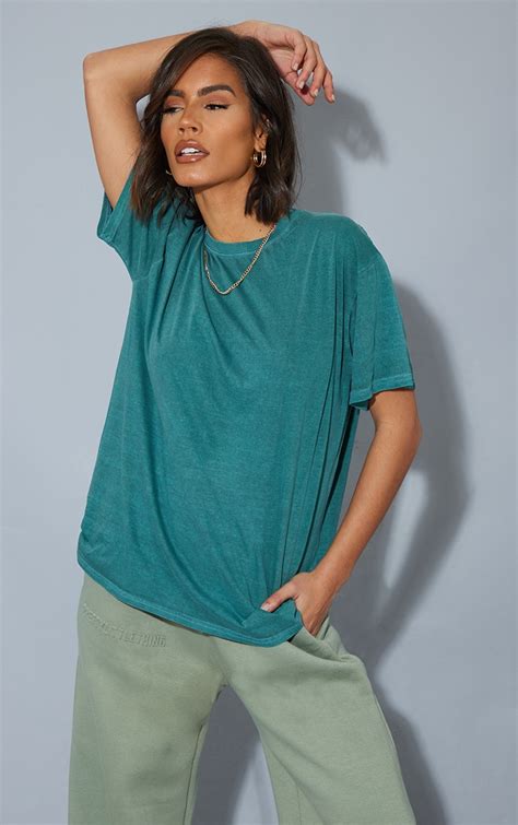 oversized green shirt