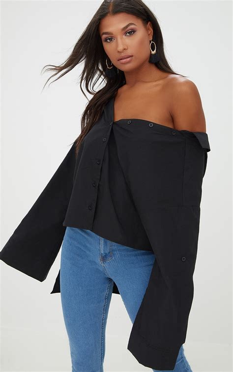 oversized off the shoulder shirt