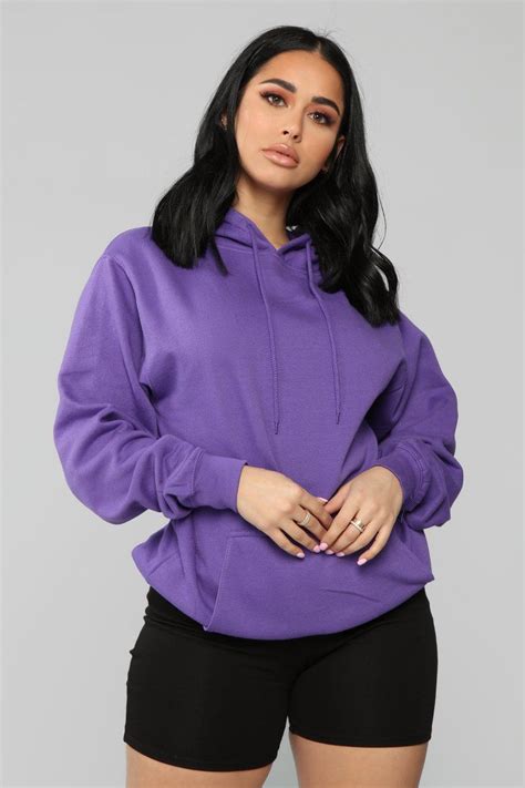 oversized purple hoodie