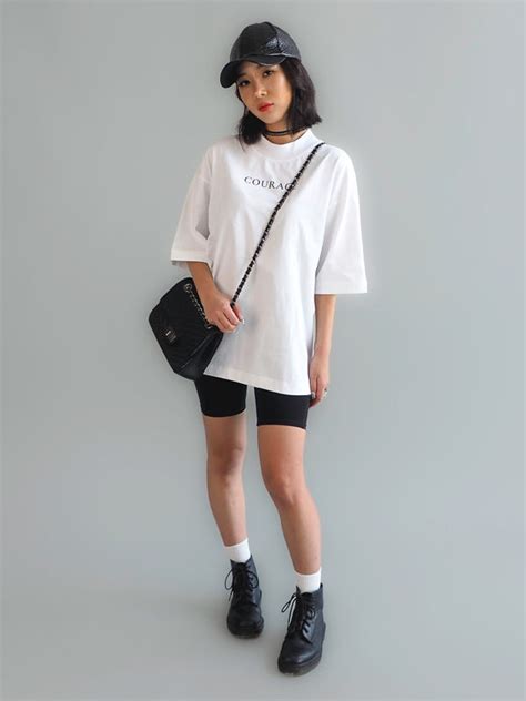 oversized t-shirt style female