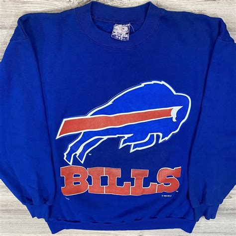 oversized vintage buffalo bills crewneck sweatshirt