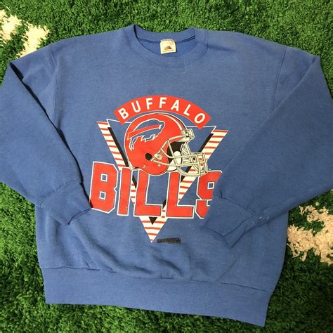 oversized vintage style buffalo bills crewneck sweatshirt