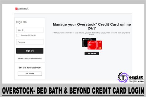 overstock credit card log in