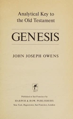 owens analytical guide to the old testament PDF