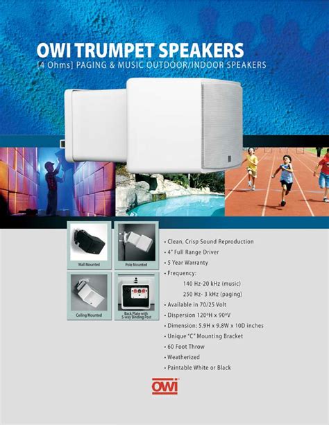 owi ampic6 speakers owners manual Reader