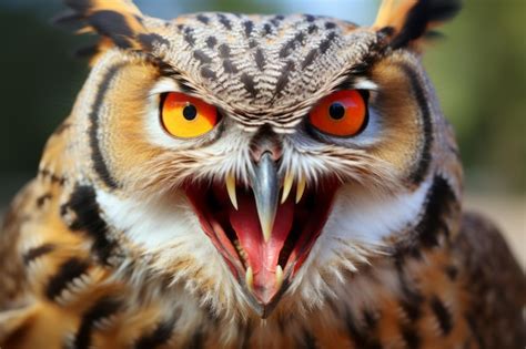 owl mouth open