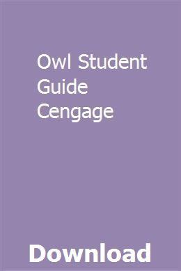 owl student guide cengage Kindle Editon