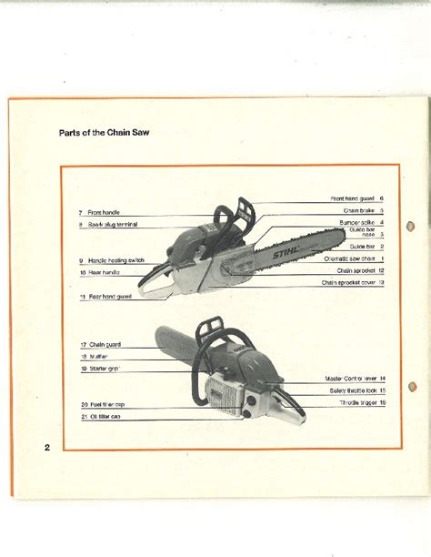 owner manual chainsaw pdf PDF