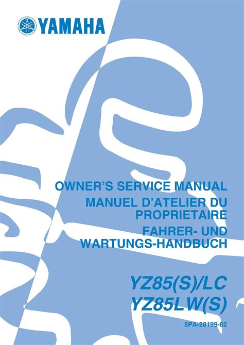 owners manual 04yz 85 PDF