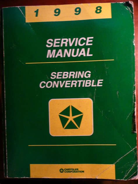 owners manual 1998 chrysler sebring Kindle Editon