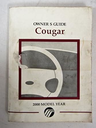owners manual 2000 mercury cougar PDF