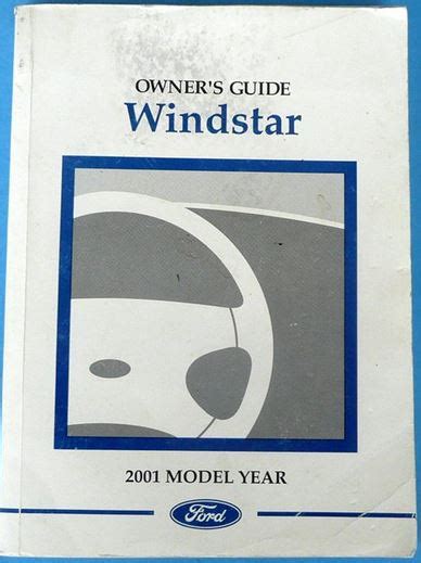 owners manual 2001 ford windstar Kindle Editon