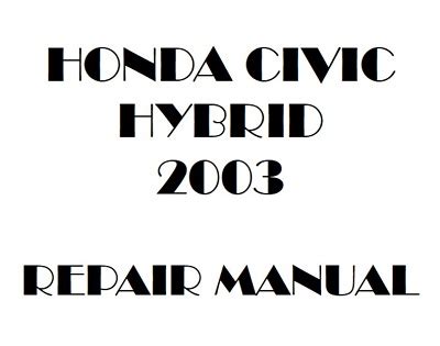 owners manual 2003 honda civic hybrid Kindle Editon