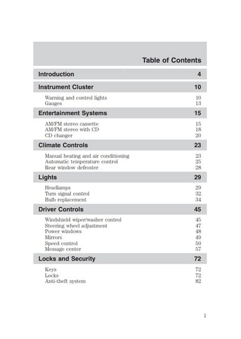 owners manual 2003 mercury sable PDF