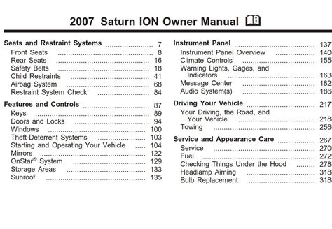 owners manual 2007 saturn ion PDF