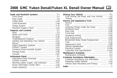 owners manual 2008 yukon denali Kindle Editon